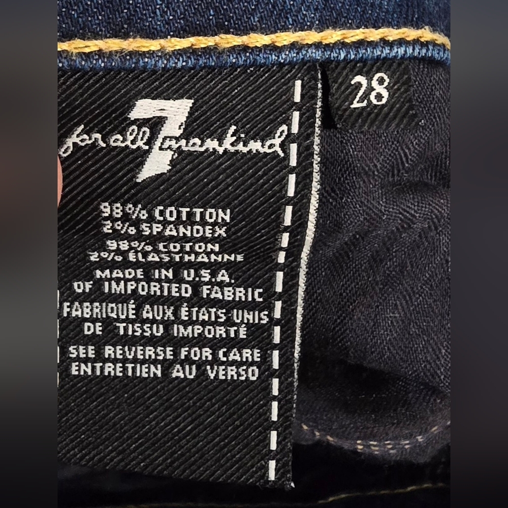 7 For All Mankind The Ankle Skinny Jeans Size 28 - Picture 8 of 8